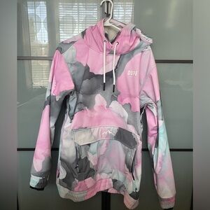 Dope Snow, Wylie Jacket, size M, pink ink blot pattern